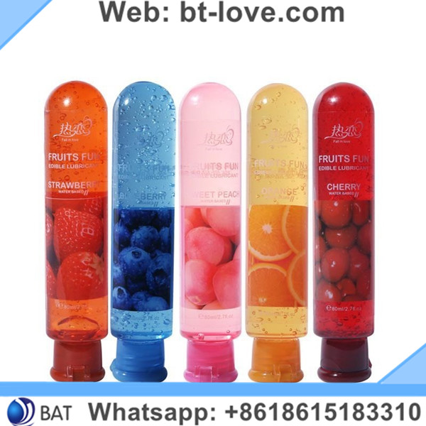 80ML VARIOUS FRUIT FLAVORS HOT KISS FLAVOURED LUBRICANT FOR ADULT